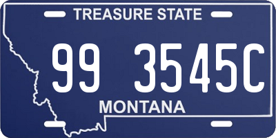 MT license plate 993545C