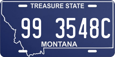 MT license plate 993548C