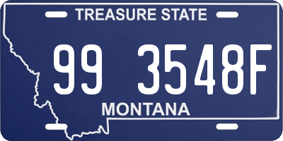 MT license plate 993548F