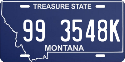 MT license plate 993548K