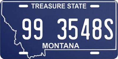 MT license plate 993548S