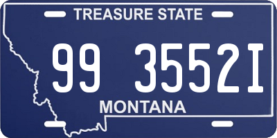 MT license plate 993552I