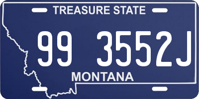 MT license plate 993552J