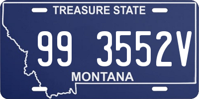 MT license plate 993552V