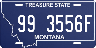 MT license plate 993556F