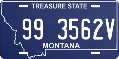 MT license plate 993562V