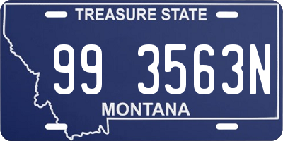 MT license plate 993563N