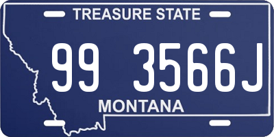 MT license plate 993566J