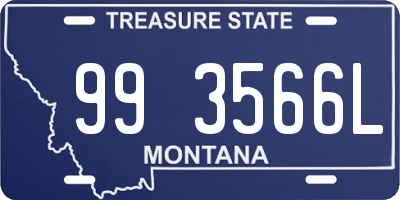 MT license plate 993566L