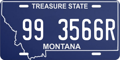 MT license plate 993566R