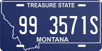 MT license plate 993571S