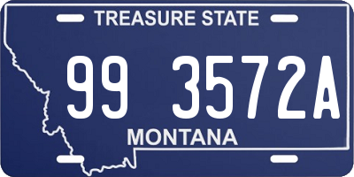 MT license plate 993572A