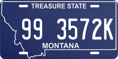 MT license plate 993572K