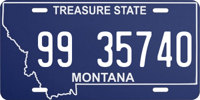 MT license plate 993574O