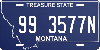 MT license plate 993577N