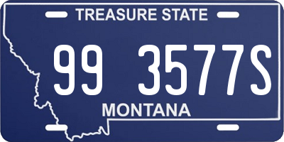 MT license plate 993577S