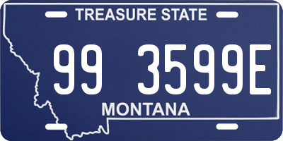 MT license plate 993599E