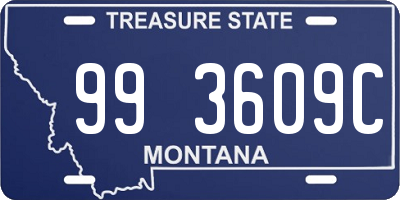 MT license plate 993609C