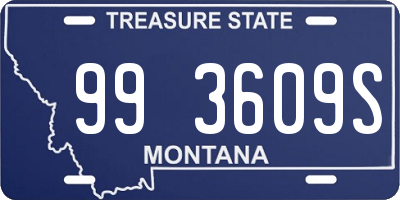 MT license plate 993609S