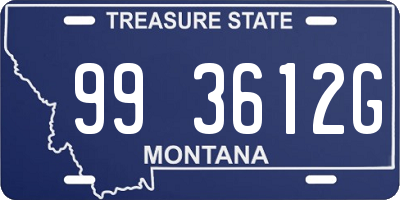 MT license plate 993612G