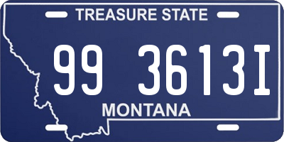 MT license plate 993613I