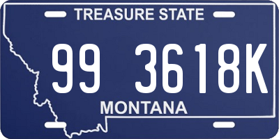 MT license plate 993618K