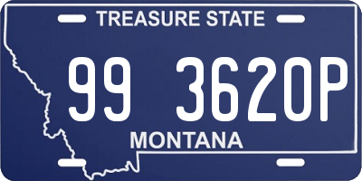 MT license plate 993620P