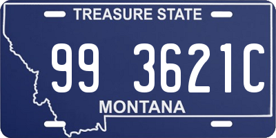 MT license plate 993621C