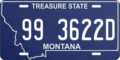 MT license plate 993622D