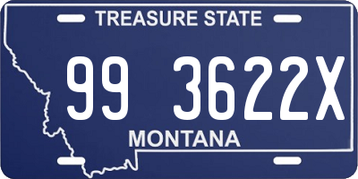 MT license plate 993622X