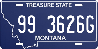 MT license plate 993626G