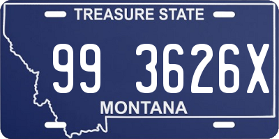 MT license plate 993626X