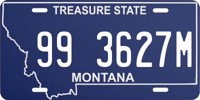 MT license plate 993627M