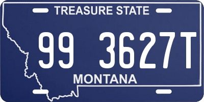 MT license plate 993627T