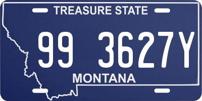 MT license plate 993627Y