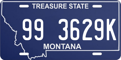 MT license plate 993629K