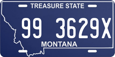 MT license plate 993629X