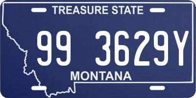 MT license plate 993629Y