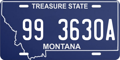 MT license plate 993630A