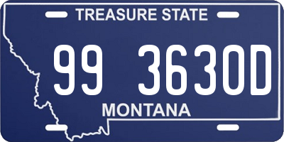 MT license plate 993630D