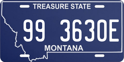 MT license plate 993630E