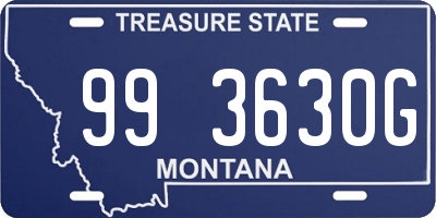 MT license plate 993630G