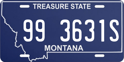 MT license plate 993631S