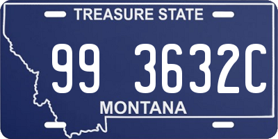 MT license plate 993632C