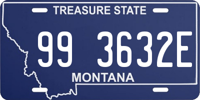 MT license plate 993632E