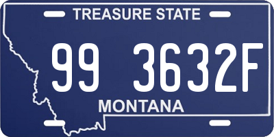 MT license plate 993632F