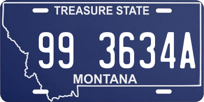 MT license plate 993634A