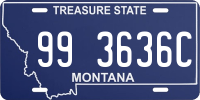 MT license plate 993636C