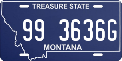 MT license plate 993636G