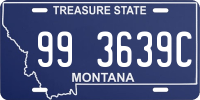 MT license plate 993639C